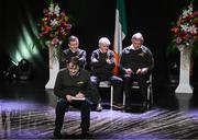 18 November 2023; Contestants compete in the final round of the Thráth na gCeisteanna during the Scór Sinsir 2023 All-Ireland Finals at the INEC Arena in Killarney, Kerry. Photo by Eóin Noonan/Sportsfile