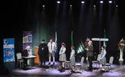18 November 2023; Cuar An Chláir of Clare, Helen Kelly, Monica Lillis, Marina Mulqueen, Michael Griffin, Senan Lillis, Séamus O’Corra, Johnny O’Friel and Joe Garry competing in the Nuachleas category during the Scór Sinsir 2023 All-Ireland Finals at the INEC Arena in Killarney, Kerry. Photo by Eóin Noonan/Sportsfile