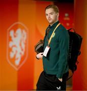 18 November 2023; Republic of Ireland goalkeeper Caoimhin Kelleher arrives before the UEFA EURO 2024 Championship qualifying group B match between Netherlands and Republic of Ireland at Johan Cruijff ArenA in Amsterdam, Netherlands. Photo by Stephen McCarthy/Sportsfile