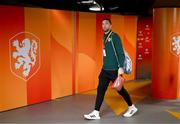 18 November 2023; Shane Duffy of Republic of Ireland arrives before the UEFA EURO 2024 Championship qualifying group B match between Netherlands and Republic of Ireland at Johan Cruijff ArenA in Amsterdam, Netherlands. Photo by Stephen McCarthy/Sportsfile