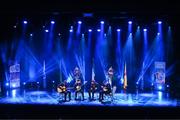 18 November 2023; Cuala of Dublin Cathal O'Dwyer Boyle, Daragh O'Dwyer Boyle, Liam Ó Laoide and Conor Gaffney competing in the Ceol Uirlise category during the Scór Sinsir 2023 All-Ireland Finals at the INEC Arena in Killarney, Kerry. Photo by Eóin Noonan/Sportsfile