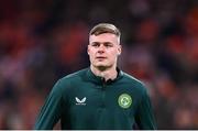 18 November 2023; Evan Ferguson of Republic of Ireland before the UEFA EURO 2024 Championship qualifying group B match between Netherlands and Republic of Ireland at Johan Cruijff ArenA in Amsterdam, Netherlands. Photo by Seb Daly/Sportsfile