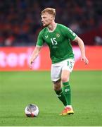 18 November 2023; Liam Scales of Republic of Ireland during the UEFA EURO 2024 Championship qualifying group B match between Netherlands and Republic of Ireland at Johan Cruijff ArenA in Amsterdam, Netherlands. Photo by Seb Daly/Sportsfile