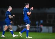 18 November 2023; James Ryan of Leinster, right, alongside teammate Andrew Porter, applauds supporters during the United Rugby Championship match between Leinster and Scarlets at the RDS Arena in Dublin. Photo by Harry Murphy/Sportsfile