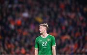 18 November 2023; Nathan Collins of Republic of Ireland during the UEFA EURO 2024 Championship qualifying group B match between Netherlands and Republic of Ireland at Johan Cruijff ArenA in Amsterdam, Netherlands. Photo by Seb Daly/Sportsfile