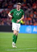 18 November 2023; Nathan Collins of Republic of Ireland reacts after picking up an injury during the UEFA EURO 2024 Championship qualifying group B match between Netherlands and Republic of Ireland at Johan Cruijff ArenA in Amsterdam, Netherlands. Photo by Stephen McCarthy/Sportsfile