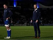 18 November 2023; Leinster head coach Leo Cullen, right, and James Ryan of Leinster before the United Rugby Championship match between Leinster and Scarlets at the RDS Arena in Dublin. Photo by Harry Murphy/Sportsfile