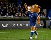 18 November 2023; Leinster mascot Leo the Lion before the United Rugby Championship match between Leinster and Scarlets at the RDS Arena in Dublin. Photo by Harry Murphy/Sportsfile