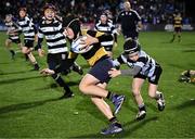 18 November 2023; Action between Old Belvedere and Newbridge in the Bank of Ireland Half-Time Minis during the United Rugby Championship match between Leinster and Scarlets at the RDS Arena in Dublin. Photo by Michael P Ryan/Sportsfile Photo by Harry Murphy/Sportsfile