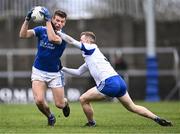 19 November 2023; John Heslin of St Loman's Mullingar in action against Brian Byrne of Naas during the AIB Leinster GAA Football Senior Club Championship Semi-Final match between St Loman's Mullingar, Mullingar, and Naas, Kildare, at TEG Cusack Park in Mullingar, Westmeath. Photo by Piaras Ó Mídheach/Sportsfile