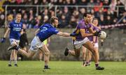 19 November 2023; Craig Dias of Kilmacud Crokes in action against Éimhín Keenan of Ardee St Mary’s during the AIB Leinster GAA Football Senior Club Championship Semi-Final match between Ardee St Mary's, Louth, and Kilmacud Crokes, Dublin, at Pairc Mhuire in Ardee, Louth. Photo by Daire Brennan/Sportsfile