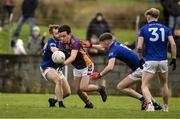 19 November 2023; Luke Ward of Kilmacud Crokes in action against Éimhín Keenan, left, and Seán Callaghan of Ardee St Mary’s during the AIB Leinster GAA Football Senior Club Championship Semi-Final match between Ardee St Mary's, Louth, and Kilmacud Crokes, Dublin, at Pairc Mhuire in Ardee, Louth. Photo by Daire Brennan/Sportsfile