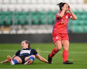 19 November 2023; Noelle Murray of Shelbourne reacts to a missed opportunity on goal during the Sports Direct FAI Women's Cup Final match between Athlone Town and Shelbourne at Tallaght Stadium in Dublin. Photo by Stephen McCarthy/Sportsfile