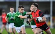 19 November 2023; David Clifford of Fossa in action against Pa Wrenn of Milltown/Castlemaine during the Kerry County Intermediate Football Championship Final match between Fossa and Milltown/Castlemaine at Austin Stack Park in Tralee, Kerry. Photo by David Fitzgerald/Sportsfile