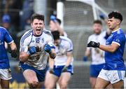 19 November 2023; Alex Beirne of Naas celebrates after his side's victory in the AIB Leinster GAA Football Senior Club Championship Semi-Final match between St Loman's Mullingar, Mullingar, and Naas, Kildare, at TEG Cusack Park in Mullingar, Westmeath. Photo by Piaras Ó Mídheach/Sportsfile