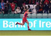 19 November 2023; Jemma Quinn of Shelbourne celebrates after scoring her side's first goal during the Sports Direct FAI Women's Cup Final match between Athlone Town and Shelbourne at Tallaght Stadium in Dublin. Photo by Stephen McCarthy/Sportsfile