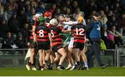19 November 2023; Players from both sides tussle during the AIB Munster GAA Hurling Senior Club Championship Semi-Final match between Na Piarsaigh, Limerick, and Ballygunner, Waterford, at TUS Gaelic Grounds in Limerick. Photo by Brendan Moran/Sportsfile