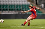 19 November 2023; Jemma Quinn of Shelbourne shoots to score her side's second goal during the Sports Direct FAI Women's Cup Final match between Athlone Town and Shelbourne at Tallaght Stadium in Dublin. Photo by Stephen McCarthy/Sportsfile