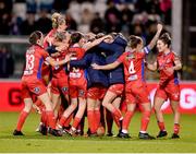 19 November 2023; Shelbourne players celebrates after Jemma Quinn, hidden, scored their second goal during the Sports Direct FAI Women's Cup Final match between Athlone Town and Shelbourne at Tallaght Stadium in Dublin. Photo by Stephen McCarthy/Sportsfile