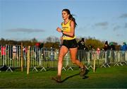 19 November 2023; Fiona Everard of Bandon AC, Cork, on her way to winning the Womens Senior 9000m during the 123.ie National Senior & Even Age Cross Country Championships at Gowran Demesne in Kilkenny. Photo by Ben McShane/Sportsfile