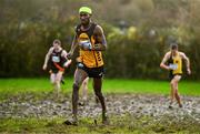 19 November 2023; Eskander Turki of Annadale Striders AC, Antrim, competing in the Mens Senior 9000m during the 123.ie National Senior & Even Age Cross Country Championships at Gowran Demesne in Kilkenny. Photo by Ben McShane/Sportsfile