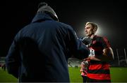 19 November 2023; Pauric Mahony of Ballygunner is interviewed by the media after the AIB Munster GAA Hurling Senior Club Championship Semi-Final match between Na Piarsaigh, Limerick, and Ballygunner, Waterford, at TUS Gaelic Grounds in Limerick. Photo by Brendan Moran/Sportsfile