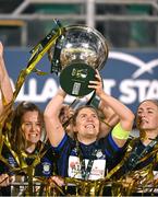 19 November 2023; Athlone Town captain Laurie Ryan lifts the cup alongside her teammates after the Sports Direct FAI Women's Cup Final match between Athlone Town and Shelbourne at Tallaght Stadium in Dublin. Photo by Stephen McCarthy/Sportsfile