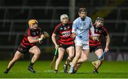 19 November 2023; David Dempsey of Na Piarsaigh in action against Ballygunner players, from left, Peter Hogan, Mikey Mahony and Pauric Mahony during the AIB Munster GAA Hurling Senior Club Championship Semi-Final match between Na Piarsaigh, Limerick, and Ballygunner, Waterford, at TUS Gaelic Grounds in Limerick. Photo by Brendan Moran/Sportsfile