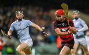 19 November 2023; Ronan Power of Ballygunner in action against Kevin Downes of Na Piarsaigh during the AIB Munster GAA Hurling Senior Club Championship Semi-Final match between Na Piarsaigh, Limerick, and Ballygunner, Waterford, at TUS Gaelic Grounds in Limerick. Photo by Brendan Moran/Sportsfile