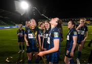 19 November 2023; Madison Gibson, left, and Chloe Singleton celebrate after the Sports Direct FAI Women's Cup Final match between Athlone Town and Shelbourne at Tallaght Stadium in Dublin. Photo by Stephen McCarthy/Sportsfile