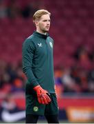 18 November 2023; Republic of Ireland goalkeeper Caoimhin Kelleher before the UEFA EURO 2024 Championship qualifying group B match between Netherlands and Republic of Ireland at Johan Cruijff ArenA in Amsterdam, Netherlands. Photo by Seb Daly/Sportsfile