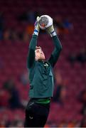 18 November 2023; Republic of Ireland goalkeeper Mark Travers before the UEFA EURO 2024 Championship qualifying group B match between Netherlands and Republic of Ireland at Johan Cruijff ArenA in Amsterdam, Netherlands. Photo by Seb Daly/Sportsfile