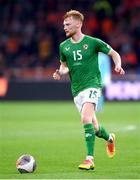 18 November 2023; Liam Scales of Republic of Ireland during the UEFA EURO 2024 Championship qualifying group B match between Netherlands and Republic of Ireland at Johan Cruijff ArenA in Amsterdam, Netherlands. Photo by Seb Daly/Sportsfile