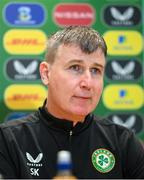 20 November 2023; Manager Stephen Kenny during a Republic of Ireland press conference at FAI Headquarters in Abbotstown, Dublin. Photo by Stephen McCarthy/Sportsfile