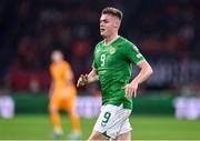18 November 2023; Evan Ferguson of Republic of Ireland during the UEFA EURO 2024 Championship qualifying group B match between Netherlands and Republic of Ireland at Johan Cruijff ArenA in Amsterdam, Netherlands. Photo by Stephen McCarthy/Sportsfile