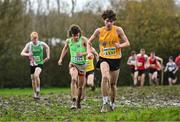 19 November 2023; Solomon Holden-Betts of UCD AC, Dublin, competing in the Mens U18 & Junior 5000m during the 123.ie National Senior & Even Age Cross Country Championships at Gowran Demesne in Kilkenny. Photo by Ben McShane/Sportsfile