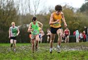 19 November 2023; Solomon Holden-Betts of UCD AC, Dublin, competing in the Mens U18 & Junior 5000m during the 123.ie National Senior & Even Age Cross Country Championships at Gowran Demesne in Kilkenny. Photo by Ben McShane/Sportsfile