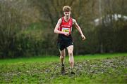 19 November 2023; Seamus Robinson of City of Derry AC Spartans, Derry, competing in the Mens U18 & Junior 5000m  competing in the Mens U18 & Junior 5000m during the 123.ie National Senior & Even Age Cross Country Championships at Gowran Demesne in Kilkenny. Photo by Ben McShane/Sportsfile