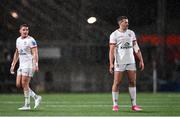 17 November 2023; Stuart McCloskey, right, and James Hume of Ulster during the United Rugby Championship match between Ulster and Emirates Lions at Kingspan Stadium in Belfast. Photo by Ramsey Cardy/Sportsfile