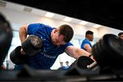20 November 2023; Cian Healy during a gym session on the Leinster Rugby 12 Counties Tour at the South East Technological University in Carlow. Photo by Harry Murphy/Sportsfile