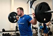 20 November 2023; Ed Byrne during a gym session on the Leinster Rugby 12 Counties Tour at the South East Technological University in Carlow. Photo by Harry Murphy/Sportsfile