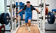 20 November 2023; Will Connors during a gym session on the Leinster Rugby 12 Counties Tour at the South East Technological University in Carlow. Photo by Harry Murphy/Sportsfile