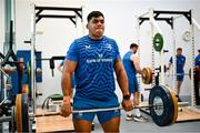 20 November 2023; Michael Ala'alatoa during a gym session on the Leinster Rugby 12 Counties Tour at the South East Technological University in Carlow. Photo by Harry Murphy/Sportsfile