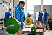 20 November 2023; Rob Russell during a gym session on the Leinster Rugby 12 Counties Tour at the South East Technological University in Carlow. Photo by Harry Murphy/Sportsfile