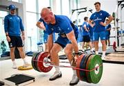 20 November 2023; Rhys Ruddock during a gym session on the Leinster Rugby 12 Counties Tour at the South East Technological University in Carlow. Photo by Harry Murphy/Sportsfile