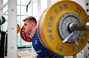 20 November 2023; Garry Ringrose during a gym session on the Leinster Rugby 12 Counties Tour at the South East Technological University in Carlow. Photo by Harry Murphy/Sportsfile