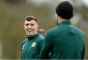 20 November 2023; Dara O'Shea during a Republic of Ireland training session at the FAI National Training Centre in Abbotstown, Dublin. Photo by Stephen McCarthy/Sportsfile