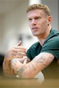 20 November 2023; James McClean during a Republic of Ireland press conference at FAI Headquarters in Abbotstown, Dublin. Photo by Stephen McCarthy/Sportsfile