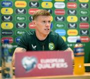 20 November 2023; James McClean during a Republic of Ireland press conference at FAI Headquarters in Abbotstown, Dublin. Photo by Stephen McCarthy/Sportsfile