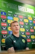 20 November 2023; James McClean during a Republic of Ireland press conference at FAI Headquarters in Abbotstown, Dublin. Photo by Stephen McCarthy/Sportsfile